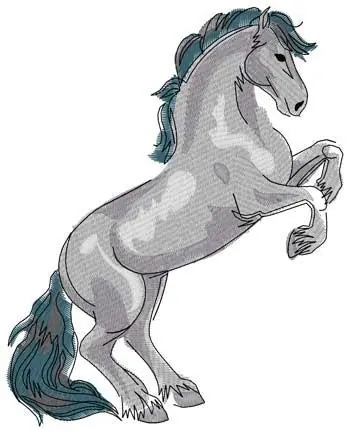Horse Rearing Embroidery Design Hot Deal
