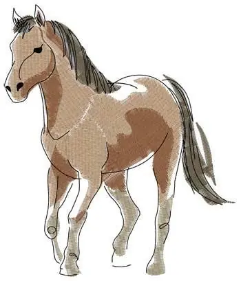 Trotting Horse Embroidery Design Fresh Stock