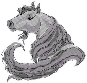 High Quality Friesian Horse Embroidery Design