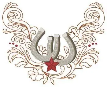 Direct From Factory Western Horseshoes Embroidery Design