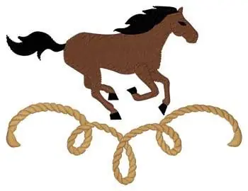 Latest Horse Wrope Border Embroidery Design