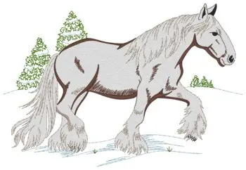 Best Price Clydesdale Embroidery Design