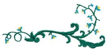 Floral Scroll Embroidery Design Free Shipping