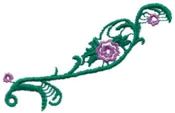 Genuine Flower Scroll Embroidery Design