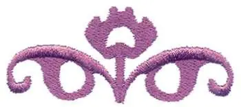 Clearance Purple Floral Scroll Embroidery Design