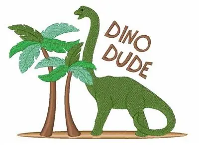 Next Day Delivery Dino Dude Embroidery Design