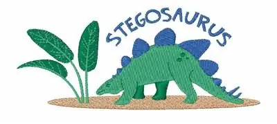 Express Delivery Stegosaurus Dinosaur Embroidery Design