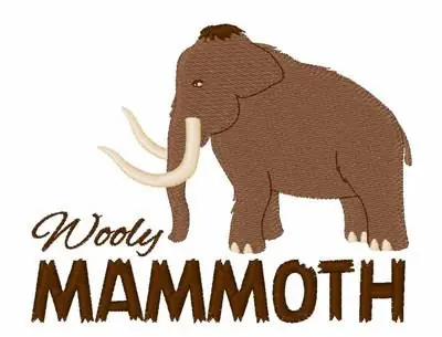 Wooly Mammoth Embroidery Design Markdown