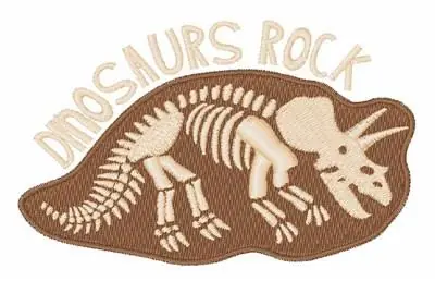 Dinosaurs Rock Embroidery Design Worldwide Shipping