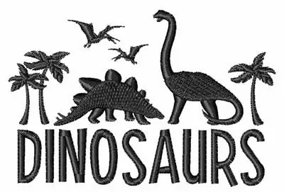 Weekend Sale Dinosaurs Embroidery Design