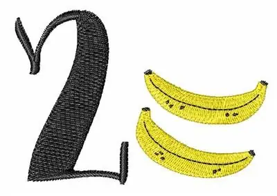 2 Bananas Embroidery Design Fan Favorite