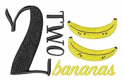 Two Bananas Embroidery Design Bargain