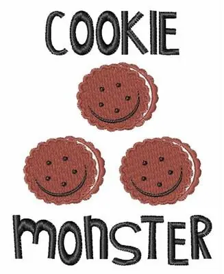 Genuine Cookie Monster Embroidery Design