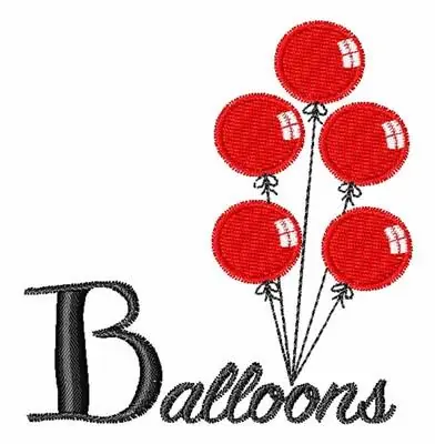 Red Balloons Embroidery Design Get Yours