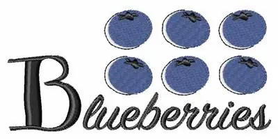 Get Yours Blueberries Embroidery Design