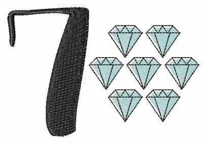 7 Diamonds Embroidery Design Money Back Guarantee
