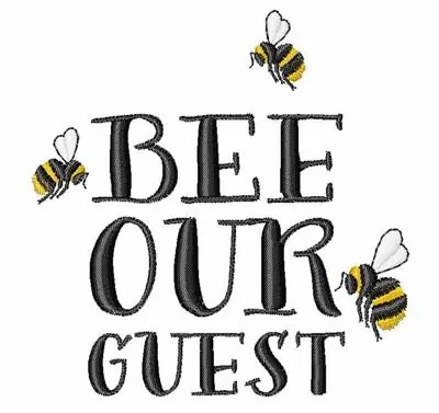 Best Price Bee Our Guest Embroidery Design