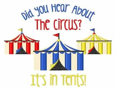 Secure Checkout Hear About Circus Embroidery Design
