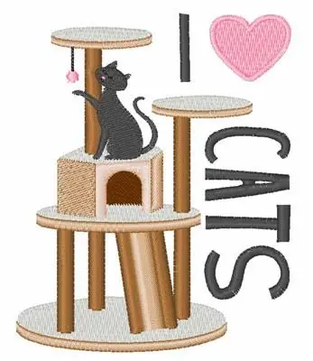 Love Cats Embroidery Design Fan Favorite