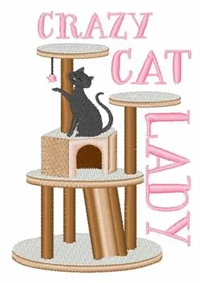 Crazy Cat Lady Embroidery Design Price Drop