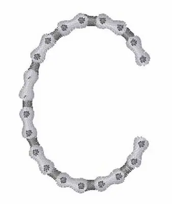 Worldwide Shipping Bike Chain C Embroidery Design