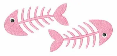Next Day Delivery Fish Bones Embroidery Design