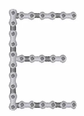 Bike Chain E Embroidery Design Luxury