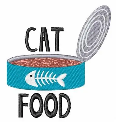Trending Cat Food Embroidery Design