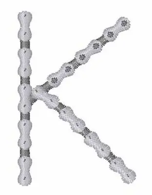 Next Day Delivery Bike Chain K Embroidery Design