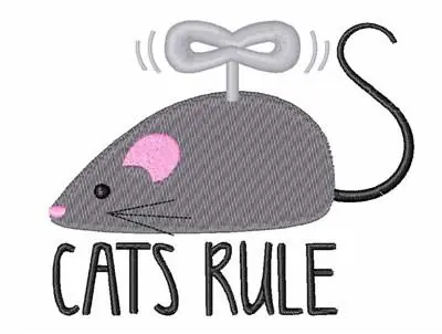 Cats Rule Embroidery Design Final Sale