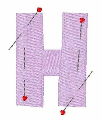 Pinned H Embroidery Design Viral