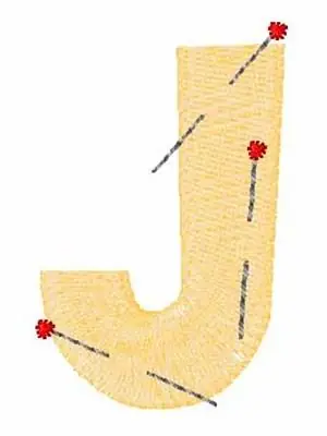 Pinned J Embroidery Design Buy Direct
