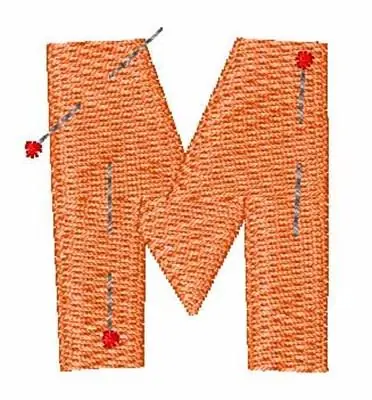 Pinned M Embroidery Design New Arrival