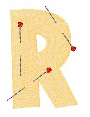 Pinned R Embroidery Design Place Order