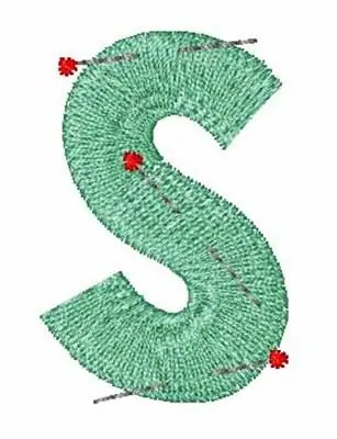 Pinned S Embroidery Design Time-Limited