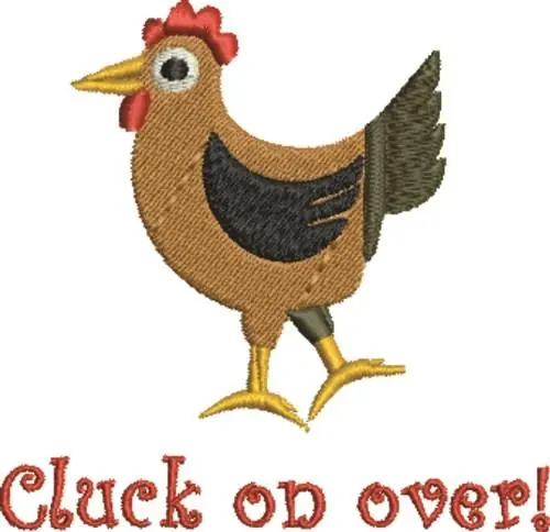 Latest Chicken Cluck Embroidery Design