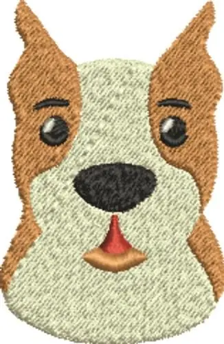 Today Only Dog Head Embroidery Design
