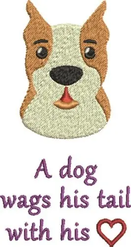Dog Tail Embroidery Design Handmade