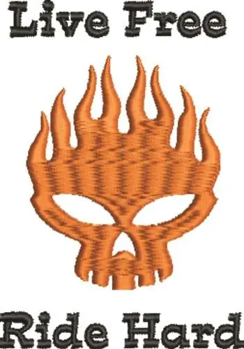 Live Free Embroidery Design Professional Grade