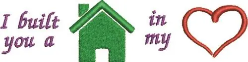 Budget House Heart Embroidery Design