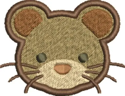 New Release Mouse Head Embroidery Design