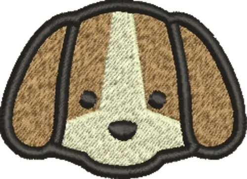 Premium Puppy Head Embroidery Design