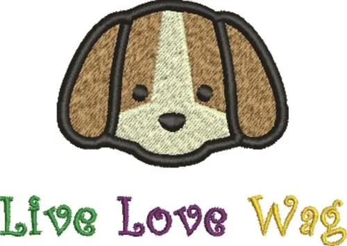 Puppy Wag Embroidery Design Viral