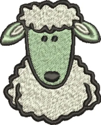 Certified Sheep Head Embroidery Design