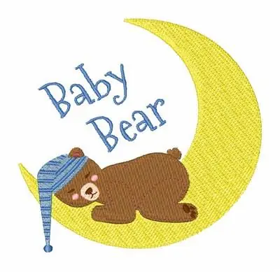 Baby Bear Embroidery Design Authentic