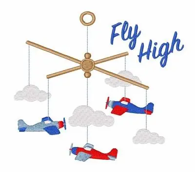 Fly High Embroidery Design Instant Buy