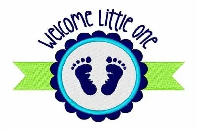Welcome Little One Embroidery Design Genuine