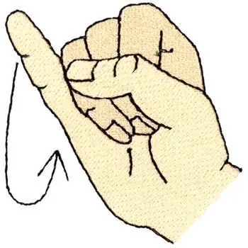 Latest Letter J Sign Language Embroidery Design