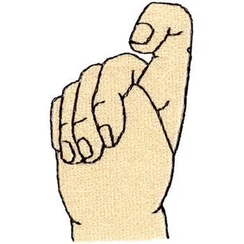 Letter X Sign Language Embroidery Design Brand New