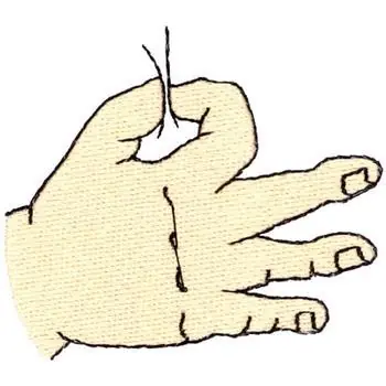 Authentic Sign Language Volunteer Embroidery Design